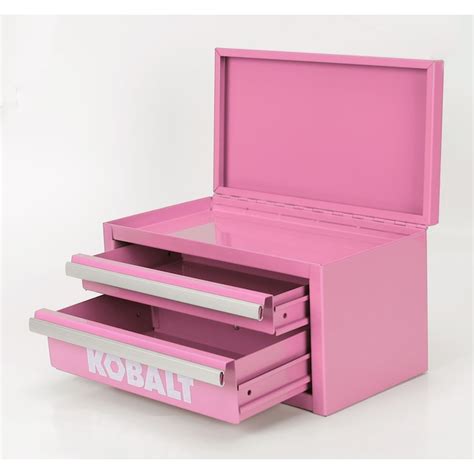 kobalt mini 10.83-in 2-drawer pink steel tool box|Kobalt Mini Portable Tool Boxes .